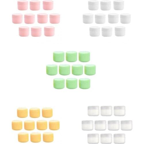 50Pcs Refillable Plastic Empty Face Cream Cosmetic Container with Lid