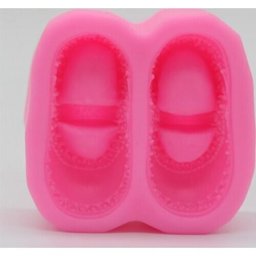 7*7*2.6CM DIY Sugar Craft Cake Vintage Petal Shoes Cake Silicone Mold Fondant Mold Cake Decorating Tools Gum Paste Mold