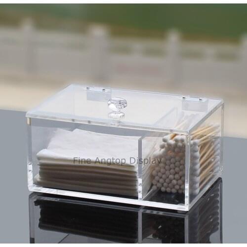 1pcs Acrylic Cotton Swab Dispenser Cosmetics Container Box Jewelry Storage Case Organizer Holder