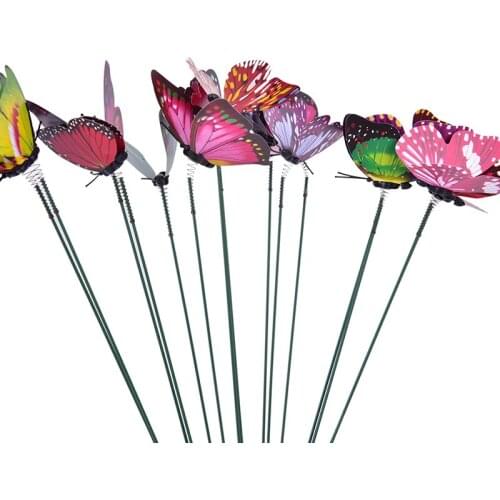 Bunch Of Butterflies Garden Yard Planter Colorful Butterfly Stakes Decoracion Outdoor Decor Flower Pots Decoration High Quality