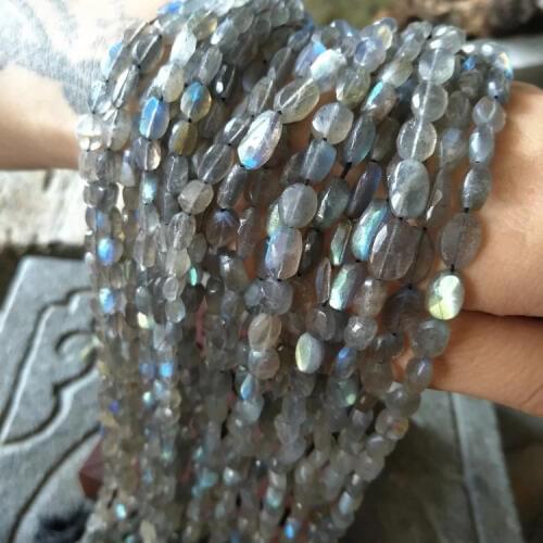 Loose beads fine Labradorite AA baroque faceted free shape blue rainbow for DIY jewelry making FPPJ wholesale beads nature