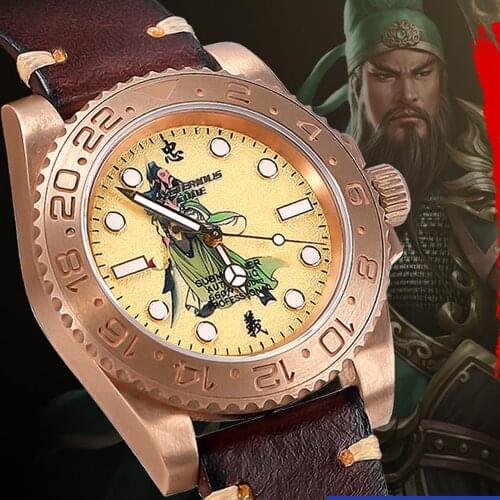 Luxury Sports Mens Mechanical Watch Bronze NH35 Automatic Wristwatch Men 200M Diver Watch CuSn8 Luminous Sapphire Crystal Clock