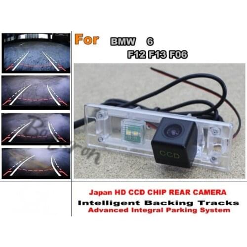 For BMW 6 Series F12 F13 F06 Smart Tracks Chip Camera / HD CCD Intelligent Dynamic Parking Car Rear View Camera