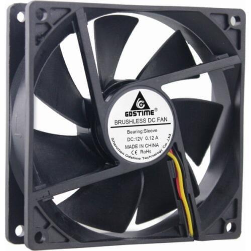 Gdstime 100 pcs 9cm 92mm x 25mm 3Pin 12V PC Computer Case Cooler DC Motor Cooling Fan 92*92*25mm 90mm 9225