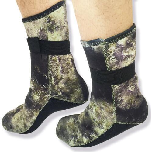 Camouflage Snorkeling socks 3MM neoprene diving socks non-slip Anti-scratch for men and women winter thermal Swimming Socks