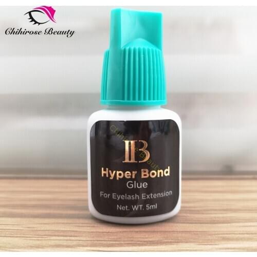 2 Bottles Korea IB Ibeauty Hyper Bond 0.5s Glue Fast Drying lasting 6weeks Eyelash Extensions Glue Blue Cap Cyan Cap 5ml