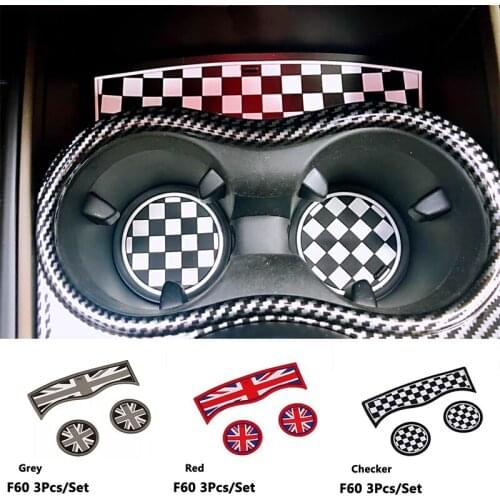 Union Jack Coffee Cushion Storage Groove Protect Coaster Car Cup Anti Slip Pad Mat For MINI Cooper F54 F55 F56 F60 Accessories
