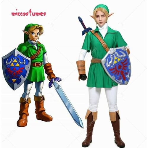 Ocarina link Cosplay Costume Men Halloween Outfit