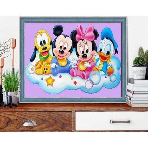 Disney Diamond Painting Mouse and Friends DIY 5D Full Circle Square Mosaic Cartoon Embroidery Cross Stitch Kits Home Decor Gift
