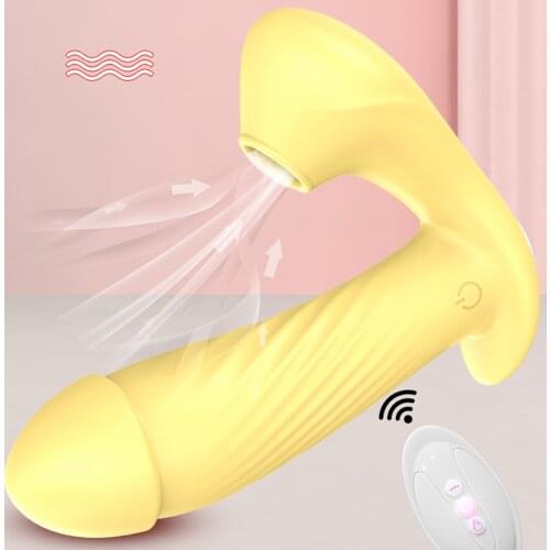 Wireless Remote Vibrator Wearable Sucking Heating Vibrators G Spot Clitoris Stimulator Vaginal Orgasm Dildo Sex toy for Women