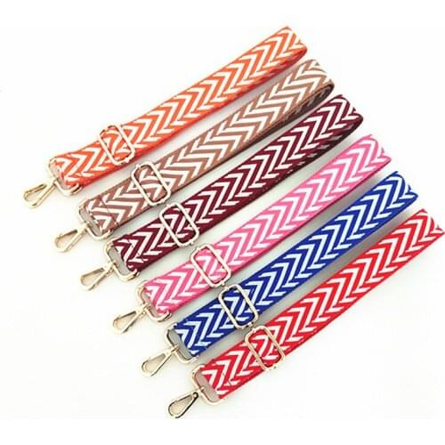 New Pattern Color 3.8cm Webbing Adjustable Womens Bags Strap One Shoulder Diagonal Replacement Long Shoulder Straps Bag Parts