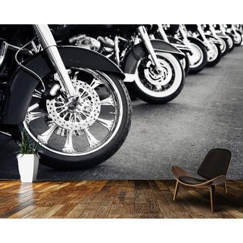 Papel de parede Black motorcycle 3d wallpaper,living room tv boys' bedroom wall papers home decor cafe bar restaurant mural