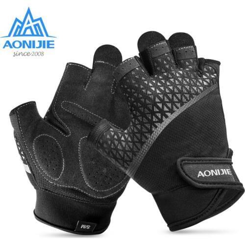 Aonijie M52 Half Finger Gloves Breathable Damping Anti-Slip For Cycling Running Camping Gym Fitness Weightlifting