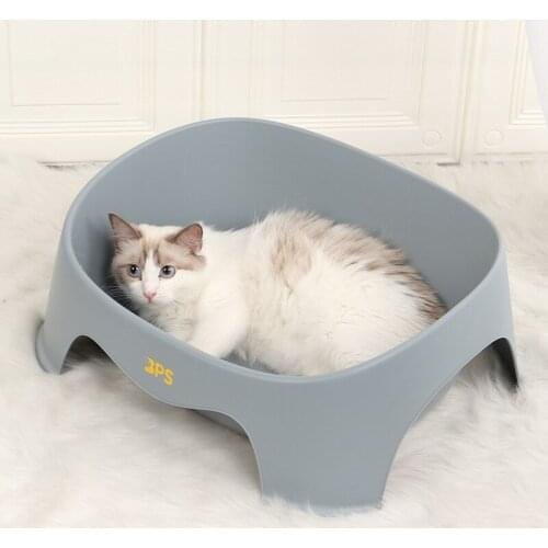 Plastic Cats Litter Box Anti Splash Pet Toilet with Scoop Cat Dog Tray Sand Box Home Bedpan Kitten Dog Clean Toilet Supplies
