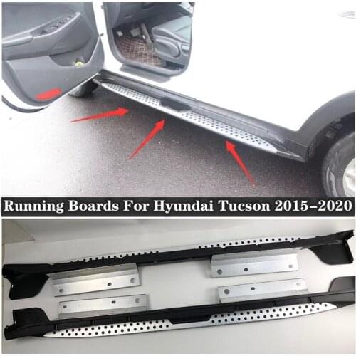 High Quality Aluminum Alloy Running Boards Side Step Bar Pedals Fits For Hyundai Tucson 2015 2016 2017 2018 2019 2020