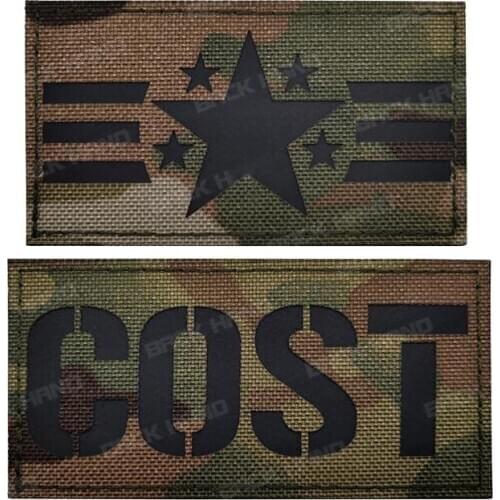 Embroidery Armbands Sports Outdoor Products CP Camouflage IR Badge Five-star Reflective Military Patch Denim Jacket Backpack