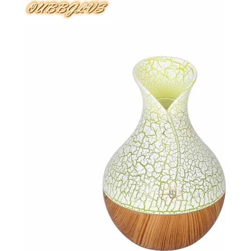 Essential Oil Diffuser 130ml Wood Grain Vase-Shaped Ultrasonic Aromatherapy Cool Mist Humidifier for Home Office Bedroom