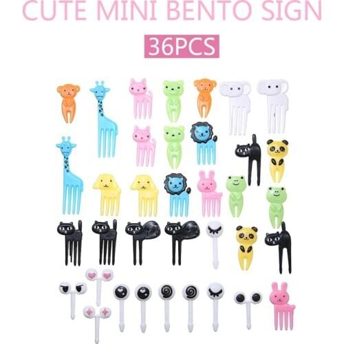 Animal Farm Fruit Fork Mini Cartoon Children Snack Cake Dessert Food Fruit Forks Bento Lunches Supplies Party Decor