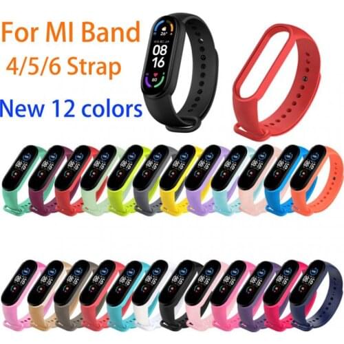 Replacement Bracelet For Xiaomi Mi Band 6 5 4 Strap Silicone Wrist Strap For Mi Band 4 5 6 Wriststrap Wristband For Miband 4 5 6