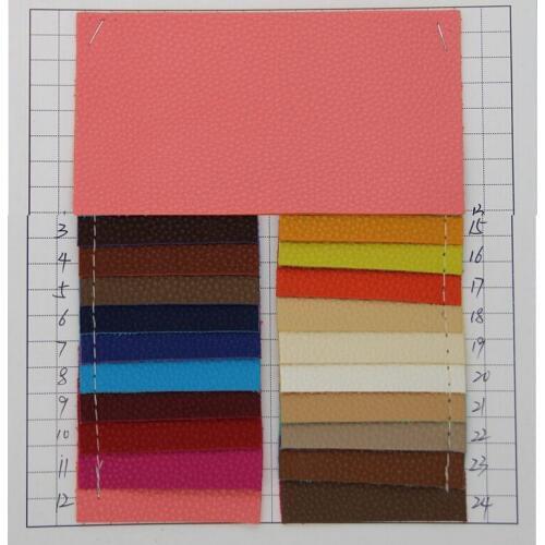 Super thicker 1.6mm high quality Colored edge embossed Litchi grain synthetic PVC leather / faux PVC leather / factory wholesale