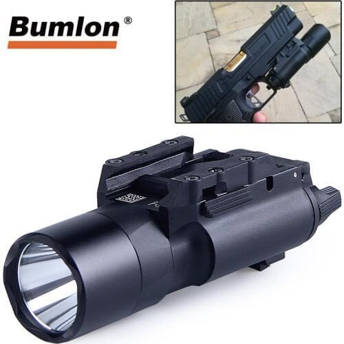 Tactical X300U Ultra Flashlight LED Weapon Pistol Gun Light 500 Lumens High Output with 20MM Rail for Airsoft Hunting 8-0003