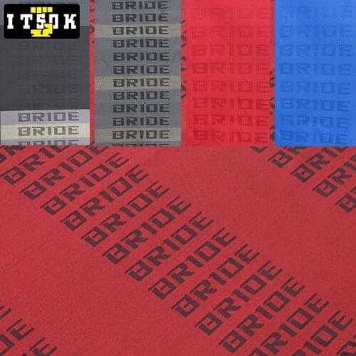 1M×1.6M BRIDE Car Seats Fabric Racing JDM Universal New Material Auto Accessory Decoration Cloth Cover 100CM x160CM 5 Styles