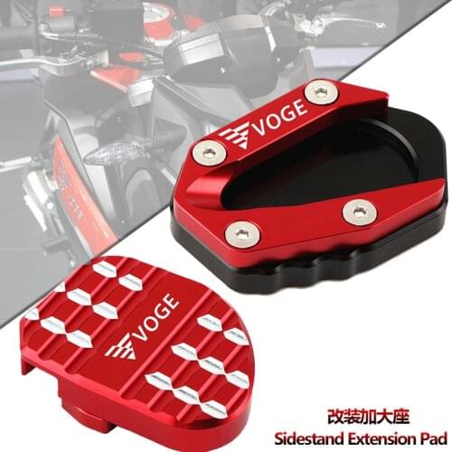 For Loncin VOGE 500R 650DS 500DS 300R 300RR 300AC Motorcycle CNC Kickstand Sidestand Stand Extension Enlarger Pad