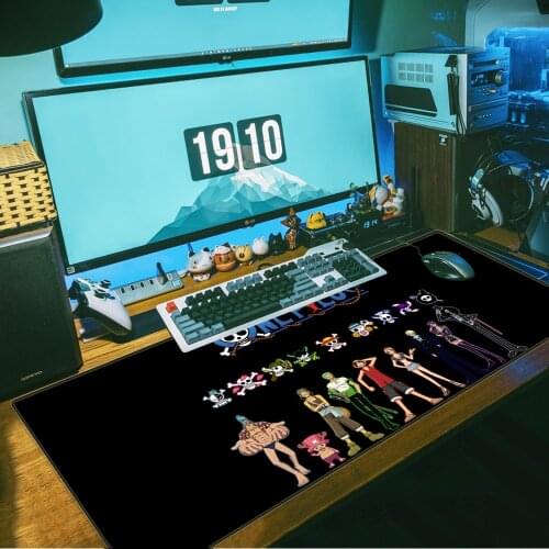 One Piece Luffy ACE Unique Desktop Pad Computer Gaming Mousepad Anti-slip Natural Rubber with Locking Edge Gaming Mouse Mat