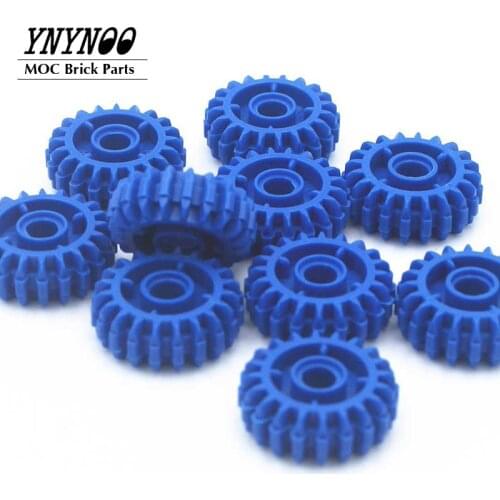 10Pcs/lot High-Tech Gear 20 Tooth Double Bevel with Clutch on Both Sides 35185 Technical Gears Parts MOC Building Blocks Bricks