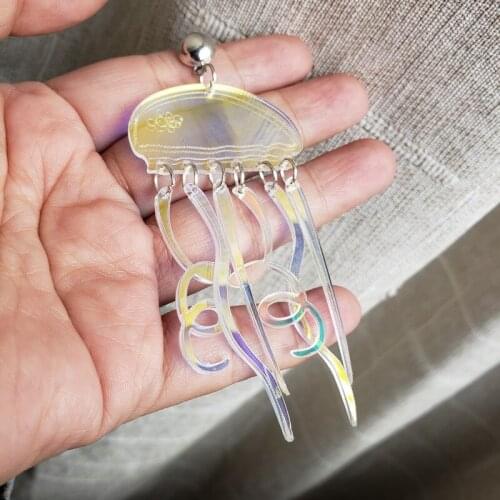 2021 Women Earrings Octopus Pandent Earrings Charm Hip Hop Girls Gift Cute Stud acrylic jewelry Evening Party Earring