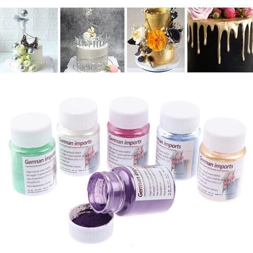 1 Bottle Cake Edible Glitter Powde Color Dust Silver Pearl Baking 15g Decorations