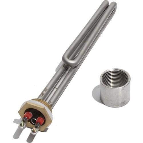 1 Inch BSP/DN25 201SUS Tube Copper Thread with Probe Hole 110V/220V/380V 1KW/2KW/3KW/4KW Water Heater Element with Accessory