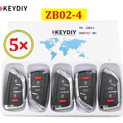5pc/lot Universal ZB02-4 KD Smart Key Remote for KD-X2 Car Key Remote Replacement Fit More than 2000 Models