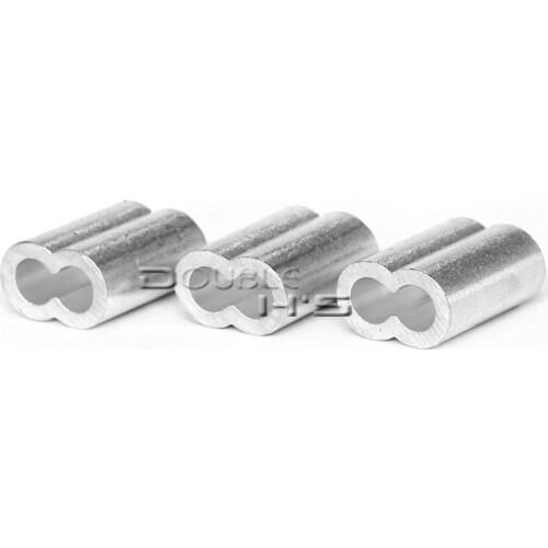 50pcs/lot 4mm Aluminum Cable Crimps Sleeves Rope Clip Fittings Loop Sleeve