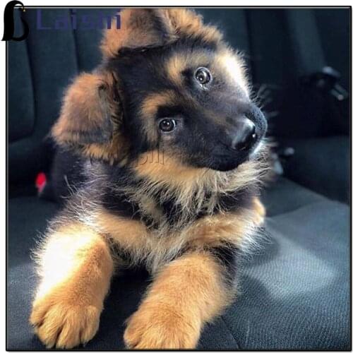 New German Shepherd 5d diamond painting cross stitch full spuare&round diamond 5D diamond embroidery for home decoration diamond