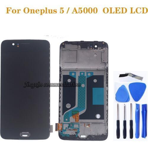 AMOLED Display for Oneplus 5 A5000 OLED LCD display + touch screen digitizer Assembly for Oneplus Five LCD Repair parts