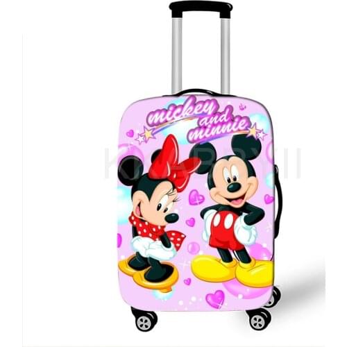 Elastic Luggage Cover Minnie Mouse Suitcase Protector Fit 18-32 Suitcase Cute cat Dog Styles Soft Travel accessories