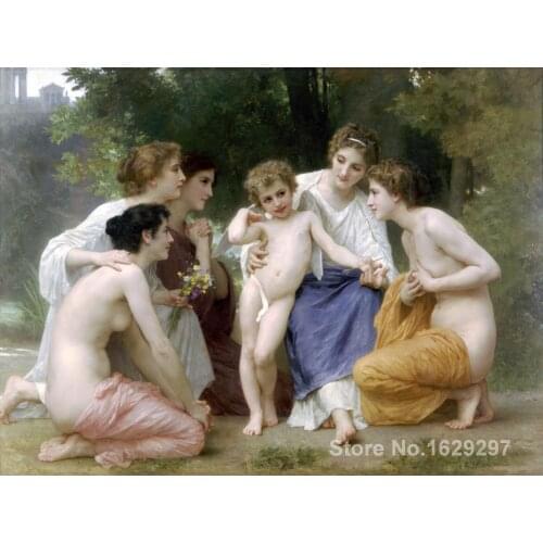 Wall art Ladmiration William Adolphe Bouguereau Paintings Angels Oil painting Reproduction Hand painted High quality