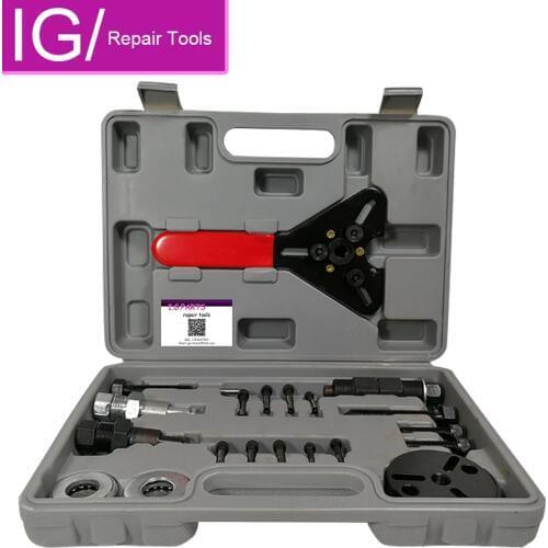 Automotive air conditioning compressor maintenance tool chuck disassembly Rama cooling pump remover