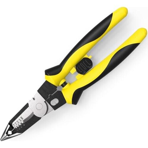 TOOZO Wire Stripper Multi-function Multi tool 7-in-1 Combi Plier 8 Inches DIY Electrical Wiring Work Cable Cutter Sharp-nose Pli