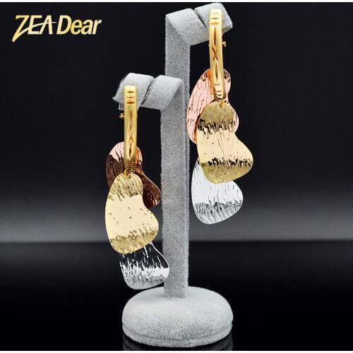 ZEA Dear Jewelry Exquisite Jewelry For Women Long Drop Dangle Earrings Big Earrings Romantic Heart Earrings For Wedding Jewelry