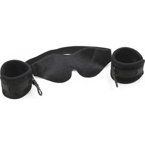 Suit Short Plush Blindfold Handcuffs 2 Pieces Binding Blindfold Handcuffs Sex Products