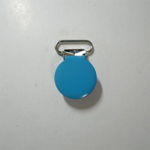 25pcs 20mm 3/4" #14 AQUA Round Pacifier Clips