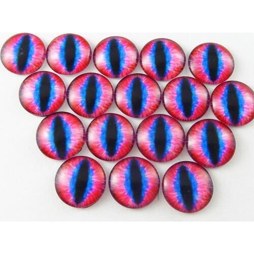 20pcs/lot 18mm Dragon Eyes Round Glass Cabochon 18colors Jewelry Findings Necklace Accessories Pendant Cameo Setting GR-236-18