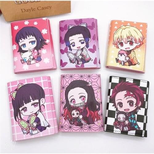 LISM Kimetsu no Yaiba 66124 Fashion Anime Wallet Bags Wallets Coins Casual Purses Card Unisex Gifts Birthday