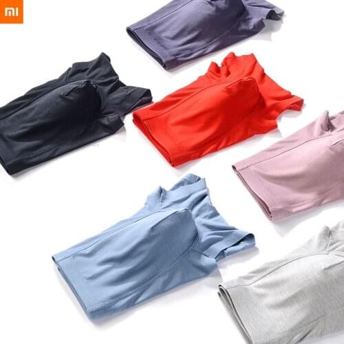 New xiaomi mijia Graphene 60S modal underwear mens seamless flat pants one-piece antibiosis no trace dry soft boxer briefs