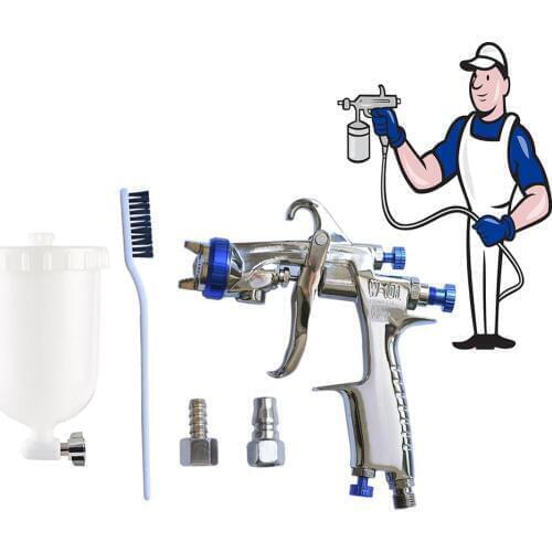 New Plastic 400cc Cup SPRAY GUN W-101 Hand Air Spray Gun Manual Spray Gun 1.0/1.3/1.5/1.8mm High Quality W101 Air Spray Gun