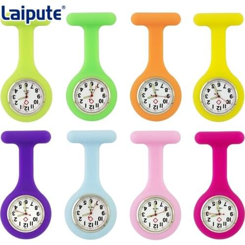 Wholesale Hospital Medical nurse watches Luminous rubberPlum blossom round doctor watch reloj enfermera silicone