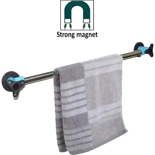 Pmsanzay Strong Magnetic Towel Bar, Powerful Magnet Towel Holder Towel Hook Hanger — 18 INCH — Removeable Towel Rack — Great for
