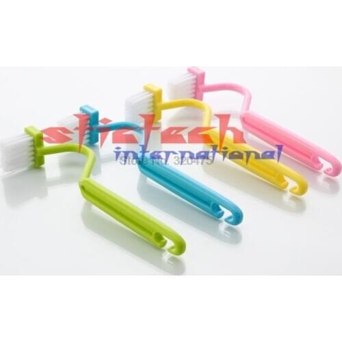 By dhl or ems 500pcs Portable Toilet Brush Scrubber Curved Clean Side Bending Handle Corner Brush S Shape Toilet Cleaning Brush